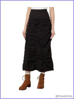 Gored Peasant Skirt Machine Washable Casual Dance Skirt